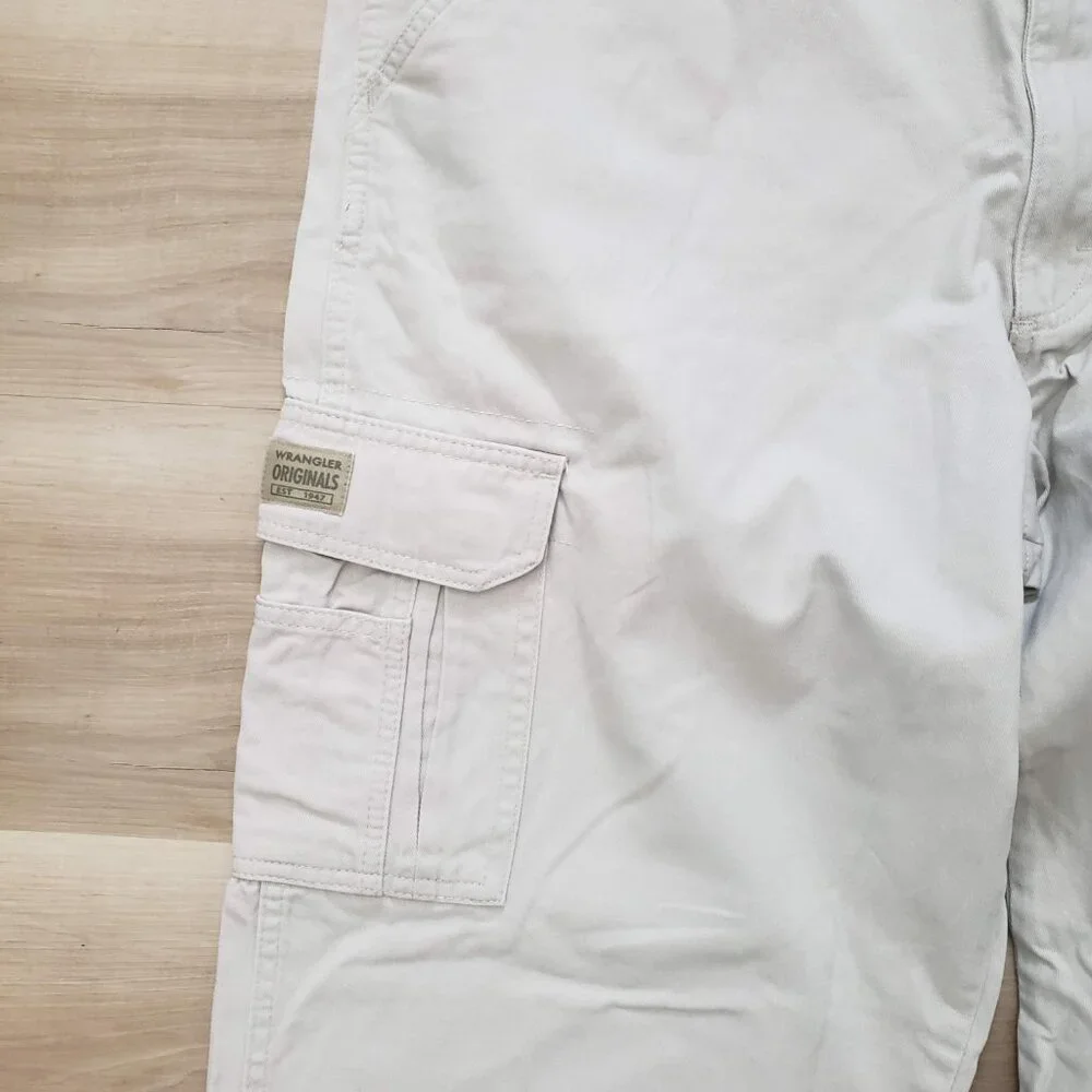 Wrangler Men's Cargo Trouser Pants Cream Khaki Size 38